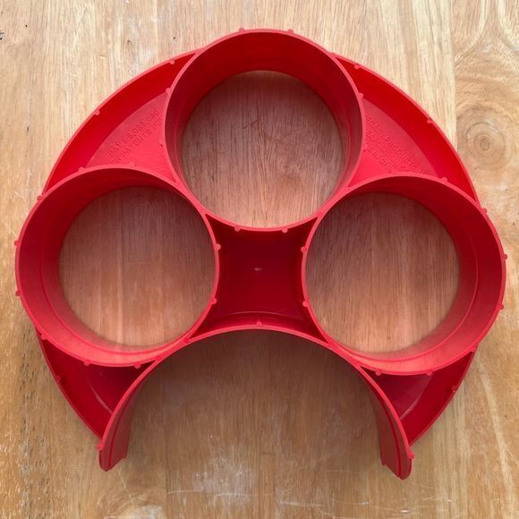 Food Control Meal Measure Portion Plate Red - Picture 4 of 5